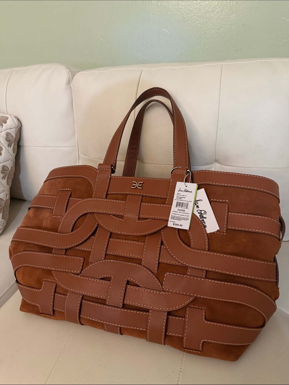 NWT Sam Edelman Bay Large Leather Shopper Tote